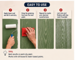 Wood Graining DIY Tool Set – 2pcs Wood Grain Pattern Roller & Brush - Image 3