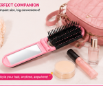 Folding Hair Brush & Mirror – Compact 2-in-1 Travel Detangling Brush - Image 6