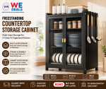 Kitchen Storage Cabinet – See-Through Door Countertop Organizer - Image 3