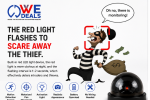 Dummy Fake Camera – Dome Security Camera with Flashing Red LED