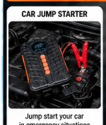 4-in-1 Car Emergency Lifesaver – Portable Car Jump Starter, Tyre Inflator, Power Bank & LED Emergency Light - Image 8