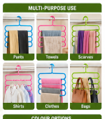 5-Layer Multi-Function Clothes Hanger – Space Saving Wardrobe Organizer for Clothes, Towels, Scarves & Pants - Image 5