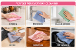 20PCS Microfiber Cleaning Cloth Tissue Box – Strong Absorbent Quick-Dry Reusable Cleaning Wipes for Kitchen, Home & Car - Image 4