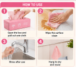 20PCS Microfiber Cleaning Cloth Tissue Box – Strong Absorbent Quick-Dry Reusable Cleaning Wipes for Kitchen, Home & Car - Image 3