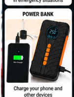 4-in-1 Car Emergency Lifesaver – Portable Car Jump Starter, Tyre Inflator, Power Bank & LED Emergency Light - Image 6