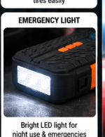 4-in-1 Car Emergency Lifesaver – Portable Car Jump Starter, Tyre Inflator, Power Bank & LED Emergency Light - Image 5