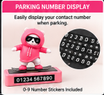Kebidumei Skating Bear Car Dashboard Ornament – Cute Sliding Bear with Parking Number Display - Image 5