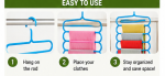 5-Layer Multi-Function Clothes Hanger – Space Saving Wardrobe Organizer for Clothes, Towels, Scarves & Pants - Image 3