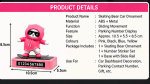 Kebidumei Skating Bear Car Dashboard Ornament – Cute Sliding Bear with Parking Number Display - Image 4