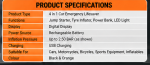 4-in-1 Car Emergency Lifesaver – Portable Car Jump Starter, Tyre Inflator, Power Bank & LED Emergency Light - Image 2